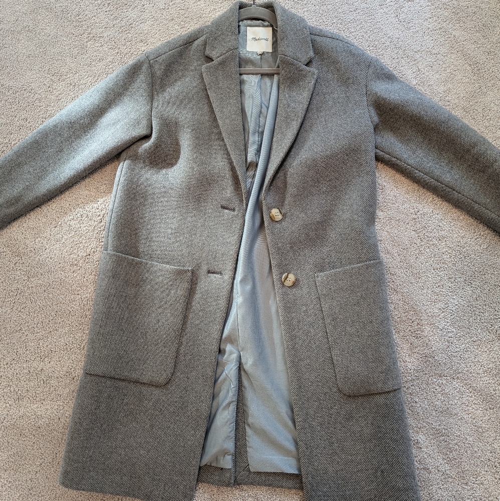 Madewell Elmcourt wool blend coat xs - Picture 3 of 7